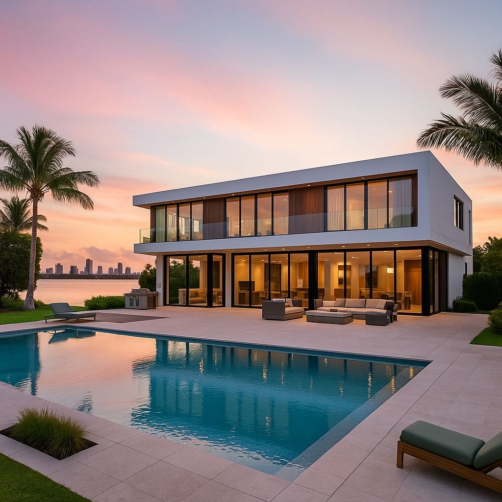 Art Deco-inspired luxury residence in Miami Beach, showcasing architectural distinction and Owner’s Representative coordination