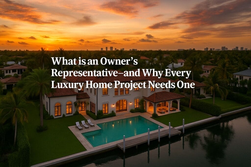 owner's representative luxury home